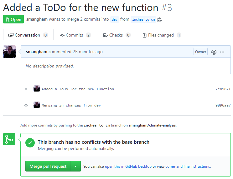 Conflict Pull Request #4