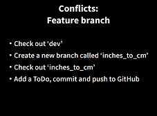 Conflicts - feature branch