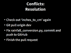 Conflicts - resolution
