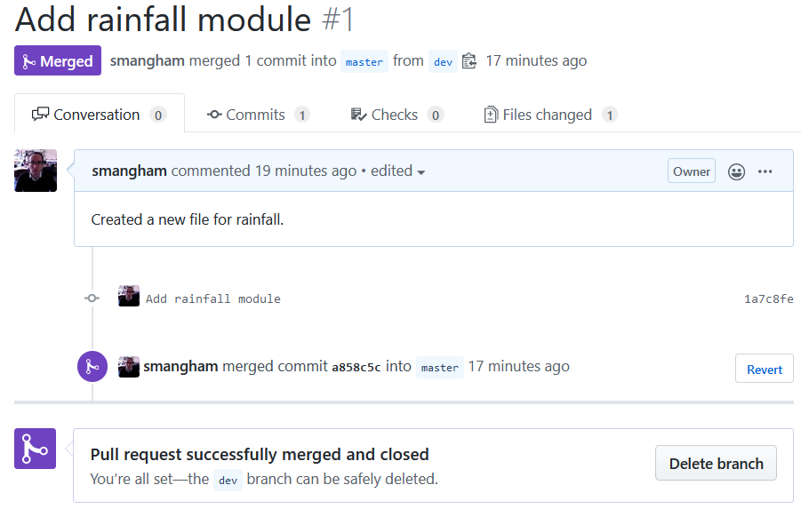 Pull request successful