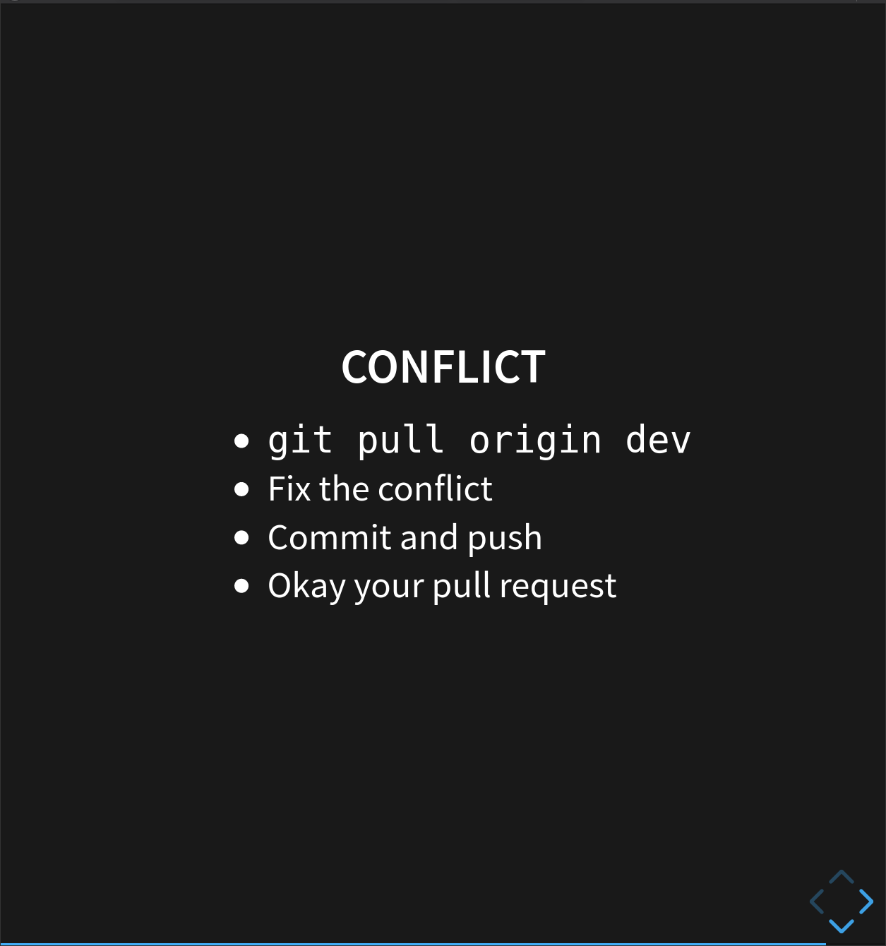 Resolving conflicts